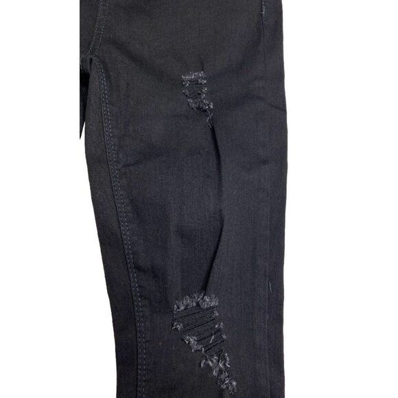 Indigo Rein Ripped Distressed Skinny Jean Jeggings Women's 25‎ Black Stretch NEW - Picture 7 of 12